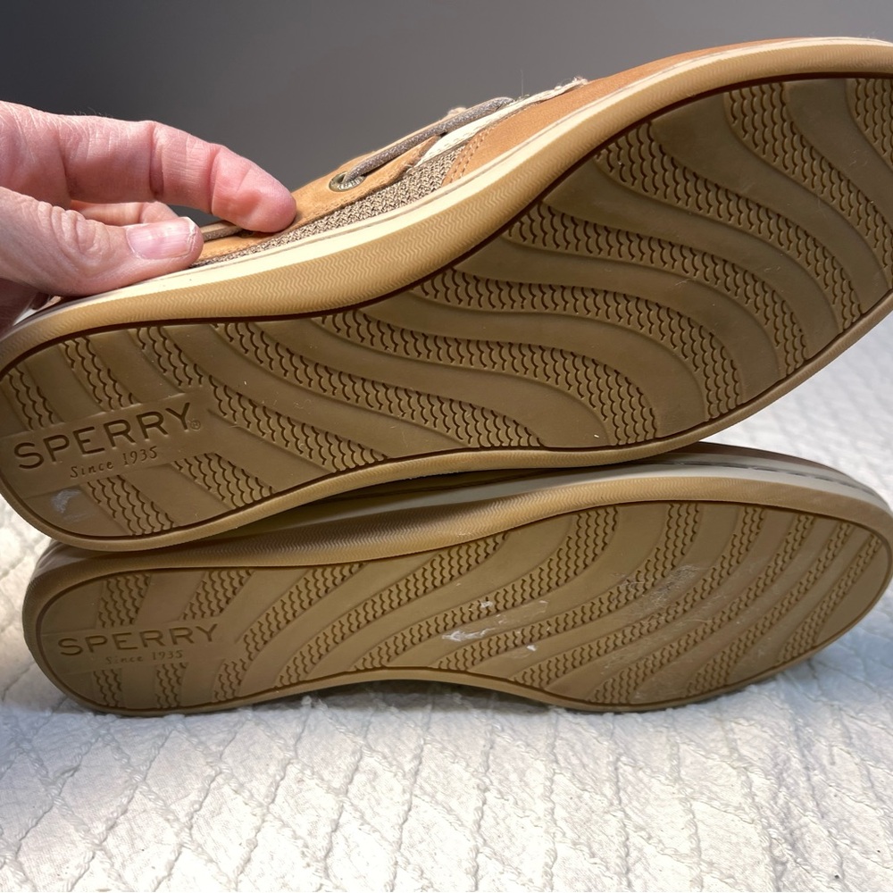 Sperry Women's Brown and Cream Boat Shoes - Picture 3 of 6